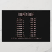 モダンヴィンテージエレガントボヘミア黒フローラ チラシ (裏面)