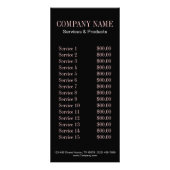 モダンヴィンテージエレガントボヘミア黒フローラ ラックカード (裏面)