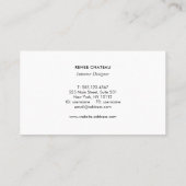 モダンヴィンテージエレガント白黒プロフェッショナル 名刺 (裏面)