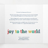 モダンヴィンテージカラーレトロクリスマス4写真 三つ折りクリスマスカード (内部中)