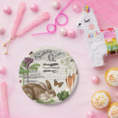 モダンヴィンテージガフランスのーデンラビット ペーパープレート (パーティー)