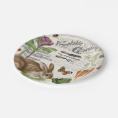 モダンヴィンテージガフランスのーデンラビット ペーパープレート (アングル)