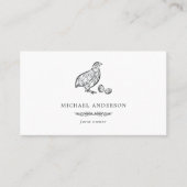 モダンヴィンテージクシンプルワイルファームオーナー白黒 名刺 (正面)