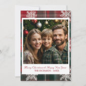 モダンヴィンテージクラシックSnowflakes写真 シーズンカード (正面)