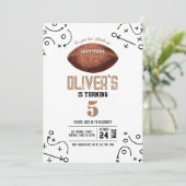 モダンヴィンテージサッカーのスポーツ戦術誕生日 招待状 (スタンド正面)