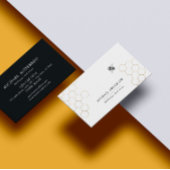 モダンヴィンテージシンプルビーハニー白黒 名刺