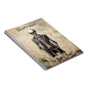 モダンヴィンテージスケルトン旧紙カスタム引用文 ノートブック (右側)