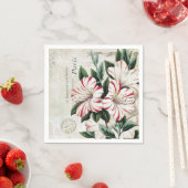 モダンヴィンテージスフランスのクリスマ スタンダードカクテルナプキン (インサイチュ)