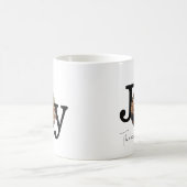 モダンヴィンテージタイプライター家族クリスマスフォト コーヒーマグカップ (中央)