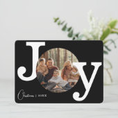 モダンヴィンテージタイプライター家族クリスマスフォト シーズンカード (スタンド正面)