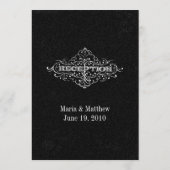 モダンヴィンテージタイポグラフィチョーク結婚ボードのメニュー メニュー (裏面)