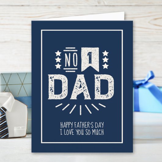 モダンヴィンテージネイビー最高のブル・クリーム カード