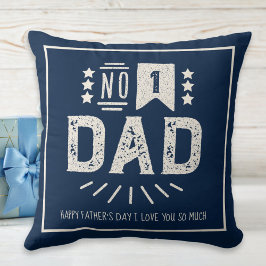 モダンヴィンテージネイビー最高のブル・クリーム クッション