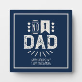 モダンヴィンテージネイビー最高のブル・クリーム フォトプラーク (正面)