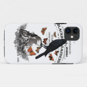 モダンヴィンテージハロウィンのカラスとスカル Case-Mate iPhoneケース (裏面(横))