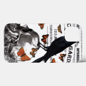 モダンヴィンテージハロウィンのカラスとスカル Case-Mate iPhoneケース (裏面 (横))