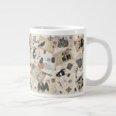 モダンヴィンテージハロウィンのポストカード ジャンボコーヒーマグカップ (右)