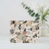 モダンヴィンテージハロウィンのポストカード ポストカード (スタンド正面)