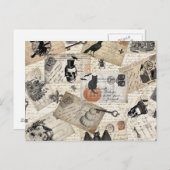 モダンヴィンテージハロウィンのポストカード ポストカード (正面/裏面)