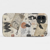 モダンヴィンテージハロウィンのポストカード Case-Mate iPhoneケース (裏面(横))