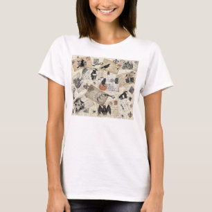 モダンヴィンテージハロウィンのポストカード Tシャツ