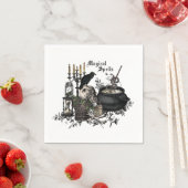 モダンヴィンテージハロウィンスカル スタンダードカクテルナプキン (インサイチュ)