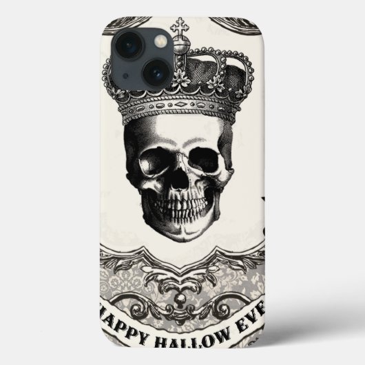 モダンヴィンテージハロウィンスカル Case-Mate iPhoneケース (裏面)