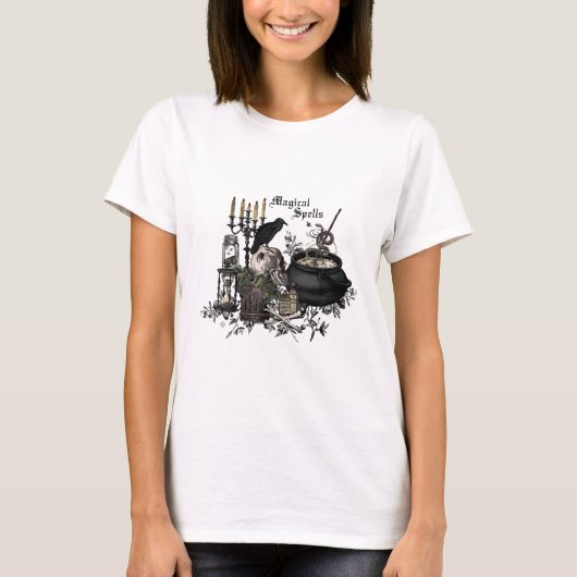 モダンヴィンテージハロウィンスカル Tシャツ (正面)