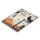 モダンヴィンテージハロウィン手帳 ノートブック (左側)