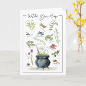 モダンヴィンテージハロウィーンコードロンレシピ1 カード (黄色い花)