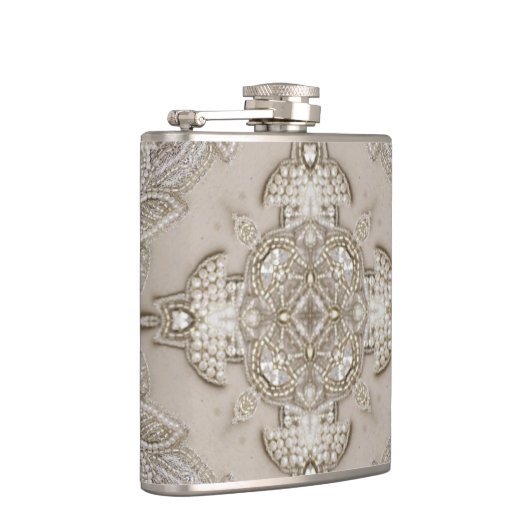 モダンヴィンテージパリファッションエレガントグレーベージュ フラスク (右)