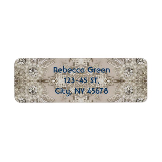 モダンヴィンテージパリファッションエレガントグレーベージュ ラベル (正面)