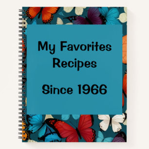 モダンヴィンテージパーソナライズされたレシピ ノートブック