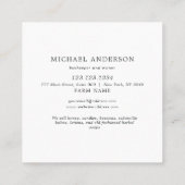 モダンヴィンテージビーシンプルチニーベルフラワーカートン スクエア名刺 (裏面)