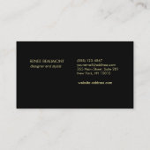 モダンヴィンテージビーズ金ゴールドワイヤデザイナ 名刺 (裏面)