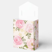 モダンヴィンテージピンクパーソナライズされたフローラ結婚ズ フェイバーボックス (オープン)