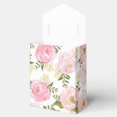 モダンヴィンテージピンクパーソナライズされたフローラ結婚ズ フェイバーボックス (オープン)