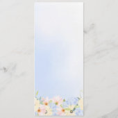 モダンヴィンテージピンクフローラ結婚式 プログラムカード プログラム (裏面)