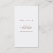 モダンヴィンテージピンク金ゴールド幾何学的サロンスパ 名刺 (裏面)