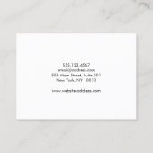 モダンヴィンテージピンク、バラ金ゴールドストライプサロン 名刺 (裏面)