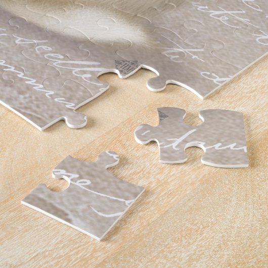 モダンヴィンテージファームハウスガーデンバニーパズル ジグソーパズル (側面)