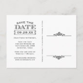 モダンヴィンテージフォトセーブ・ザ・デート案内Po 案内ポストカード (裏面)