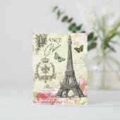 モダンヴィンテージフランスのエッフェル塔 ポストカード (スタンド正面)