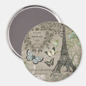 モダンヴィンテージフランスのガーデンエッフェルタワー磁石 マグネット (正面/裏面)