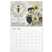 モダンヴィンテージフランスのガーデン2024カレンダー カレンダー (3月 2026)