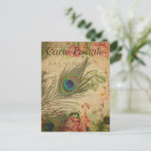 モダンヴィンテージフランスのコラージュはがき ポストカード (スタンド正面)