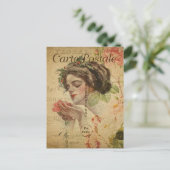 モダンヴィンテージフランスのコラージュはがき ポストカード (スタンド正面)