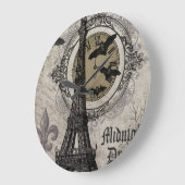 モダンヴィンテージフランスのハロウィーンエッフェル塔 ラージ壁時計 (傾斜)