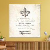 モダンヴィンテージフランスのビストロ キャンバスプリント (インサイチュ (リビング))