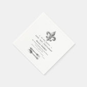 モダンヴィンテージフランスのビストロ スタンダードカクテルナプキン (角)